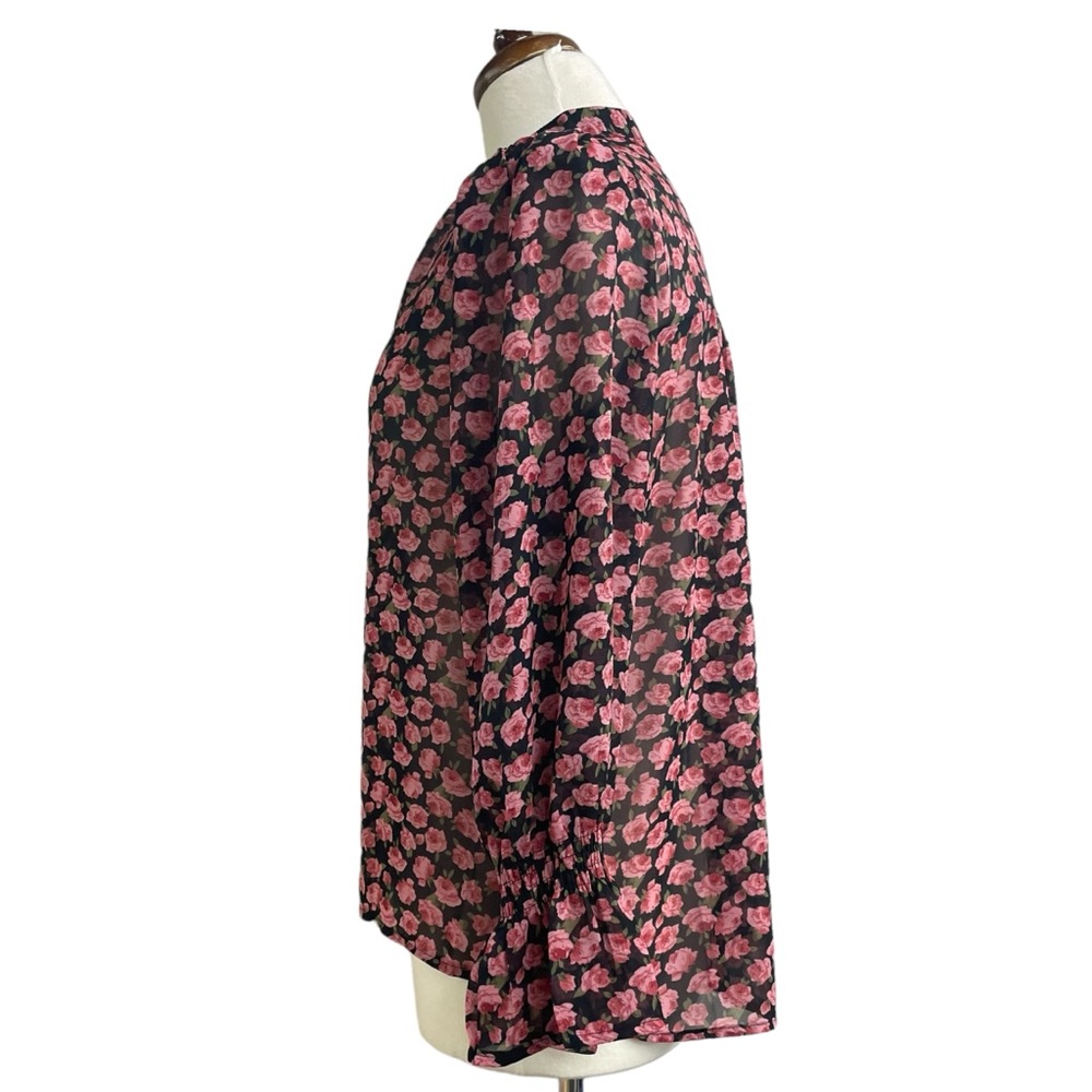 Azoe sheer button down blouse small - Picture 3 of 12